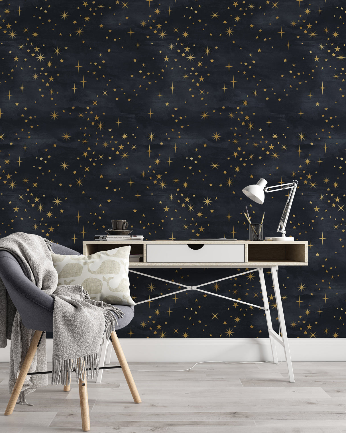 Starry Sky Pattern Wallpaper Removable Wallpaper EazzyWalls 