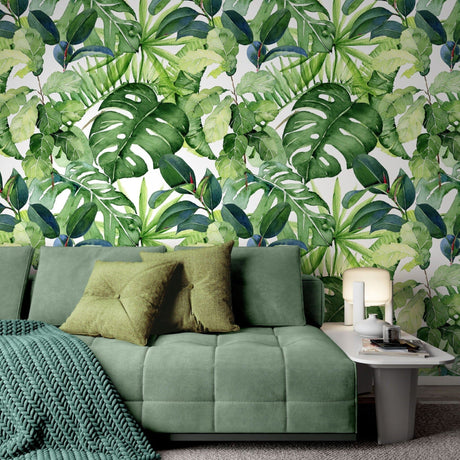 Tropical Print Wallpaper Peel and stick Wallpaper EazzyWalls 