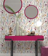 Colorful Wildflowers Herbarium Wallpaper Removable Wallpaper EazzyWalls 