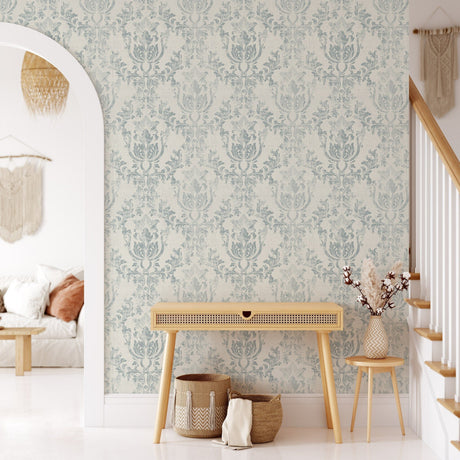 Vintage Damask Wallpaper Peel and stick Wallpaper EazzyWalls 