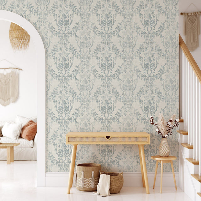 Vintage Damask Wallpaper Peel and stick Wallpaper EazzyWalls 