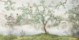 Chinoiserie Japanese Sakura Tree Wallpaper Removable Wallpaper EazzyWalls 