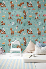 Baby Deer Kids Wallpaper Mural Peel and stick Wallpaper EazzyWalls 