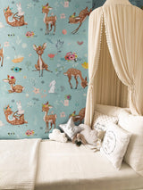 Baby Deer Kids Wallpaper Mural Peel and stick Wallpaper EazzyWalls 