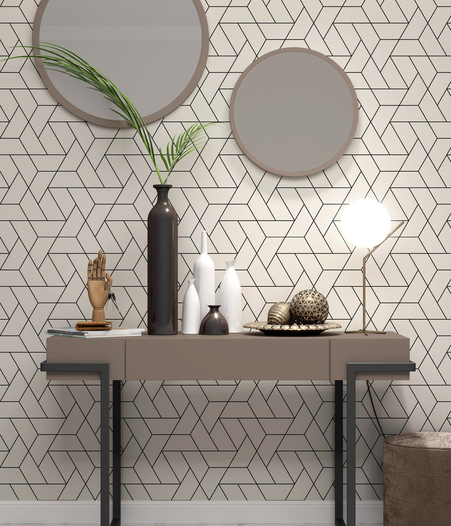 Geometric Pattern Minimalist Background Wallpaper Removable Wallpaper EazzyWalls 