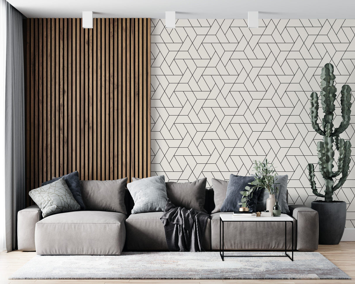 Geometric Pattern Minimalist Background Wallpaper Removable Wallpaper EazzyWalls 