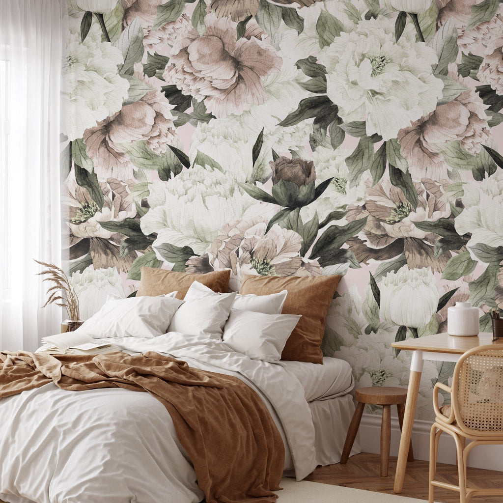 Watercolor Peony Bestselling Wallpaper Peel and Stick Removable Wallpaper EazzyWalls Sample: 6"W x 9"H Smooth Vinyl 