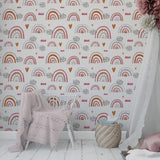 Rainbow Pattern Peel and Stick Wallpaper Removable Wallpaper EazzyWalls 