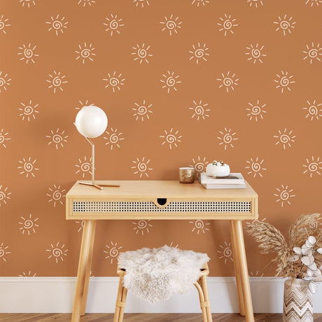 Boho Sun Wallpaper Removable Peel and Stick Wallpaper EazzyWalls 