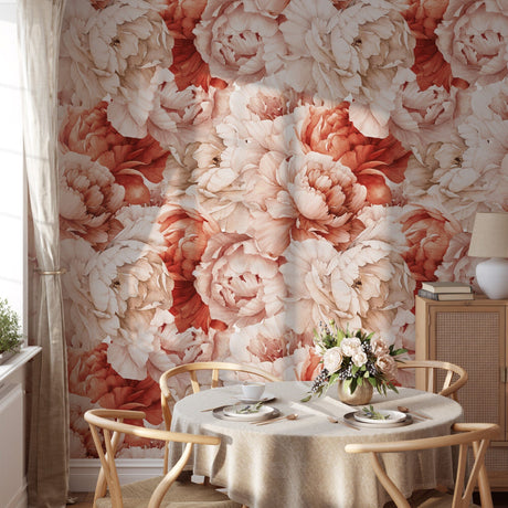 Peony Flower Wallpaper Removable Wallpaper EazzyWalls 