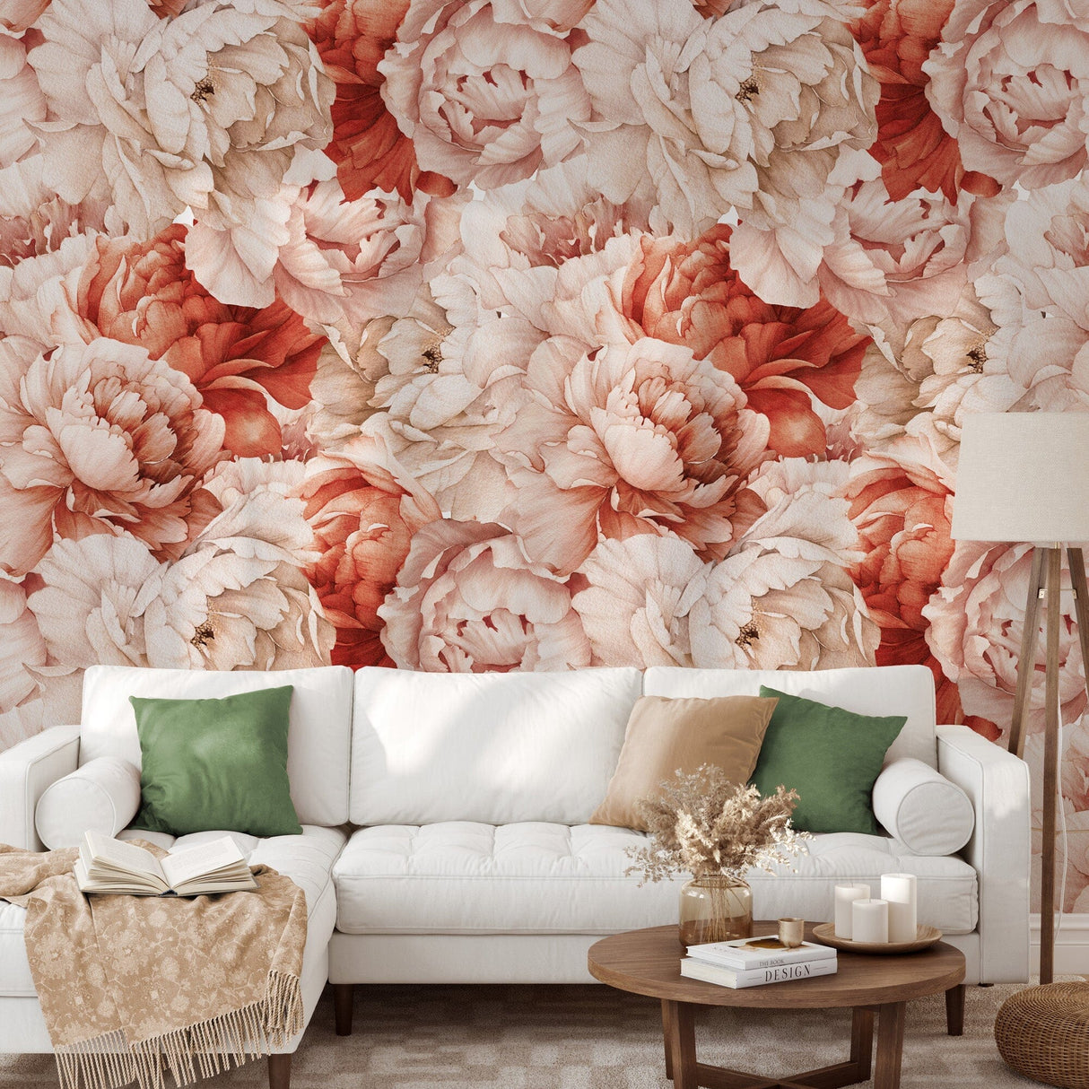 Peony Flower Wallpaper Removable Wallpaper EazzyWalls 