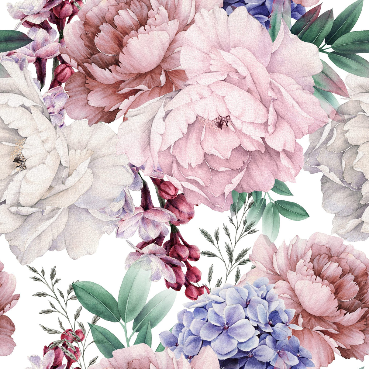 Purple Peony Wallpaper for walls image 2