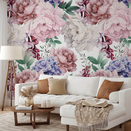 Purple Peony Wallpaper for walls image 1