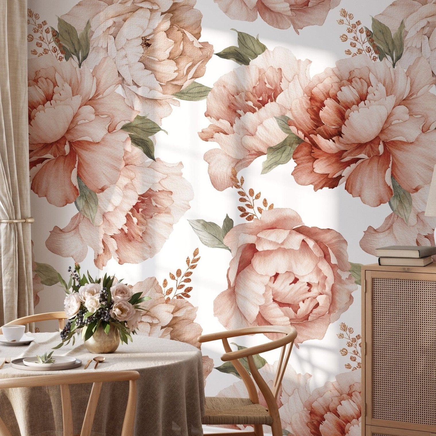 Watercolor Peony Wallpaper