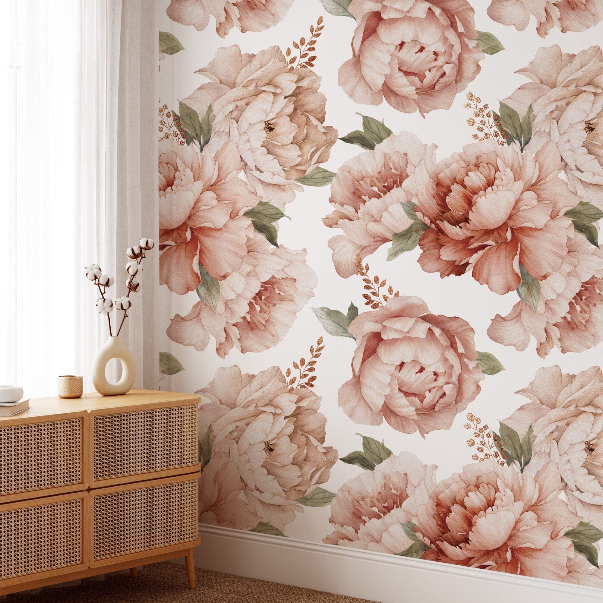 Watercolor Peony Wallpaper