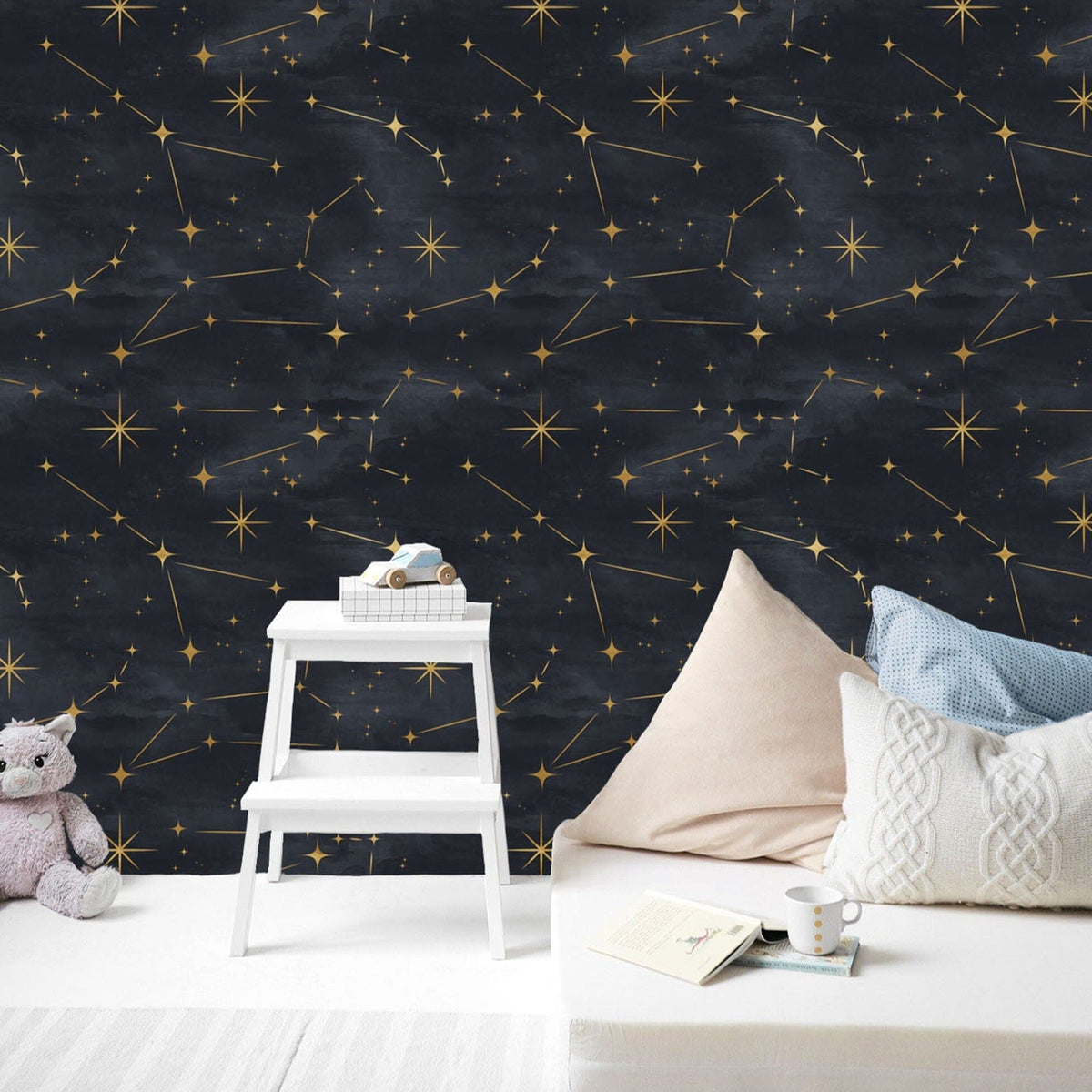 Starry Night Sky Galaxy Peel and Stick Wallpaper Mural – EazzyWalls