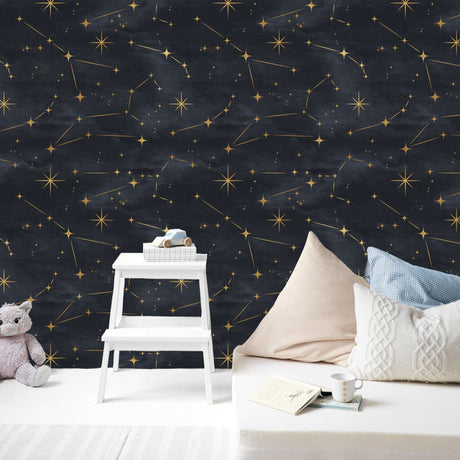 Starry Night Sky Galaxy Peel and Stick Wallpaper Mural Peel and stick Wallpaper EazzyWalls 