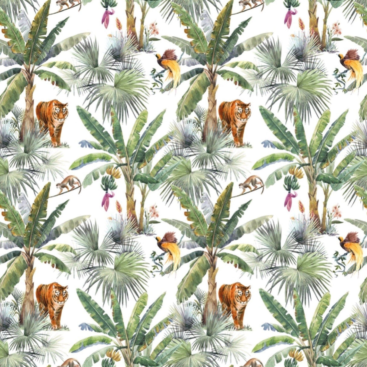 Tiger Wallpaper Peel and Stick - Tropical Palm Tree Wallpaper 