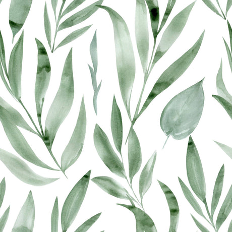 Green Leaves Wallpaper Removable Wallpaper EazzyWalls 