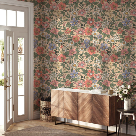 Floral Wall Mural Wallpaper image 1