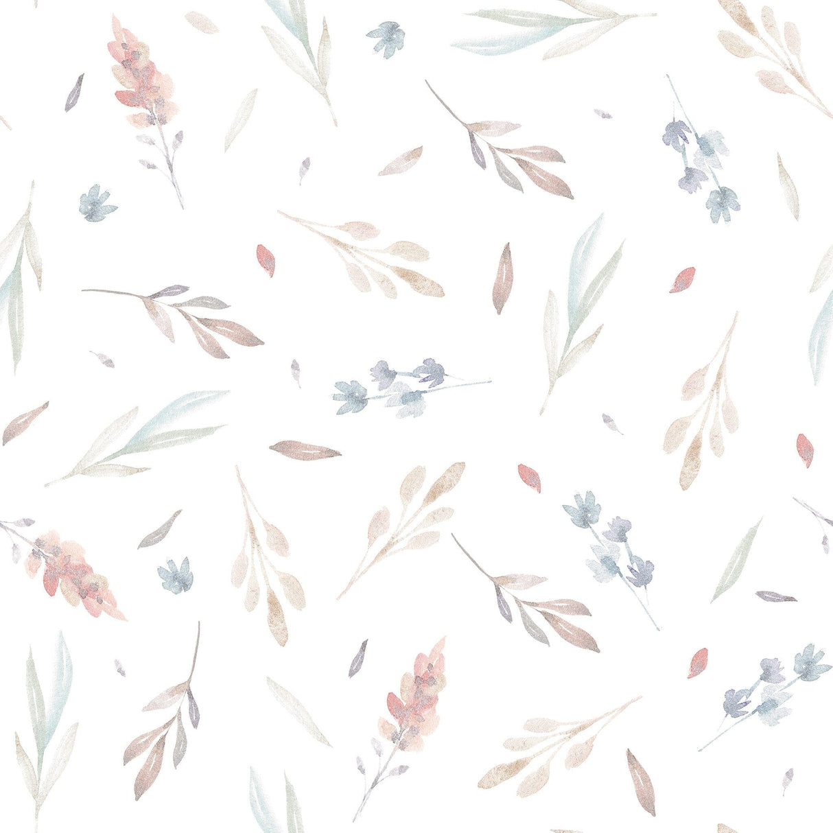 Floral Wallpaper Watercolor Flowers Peel and stick Wallpaper EazzyWalls Sample: 6''W x 9''H Smooth Vinyl 