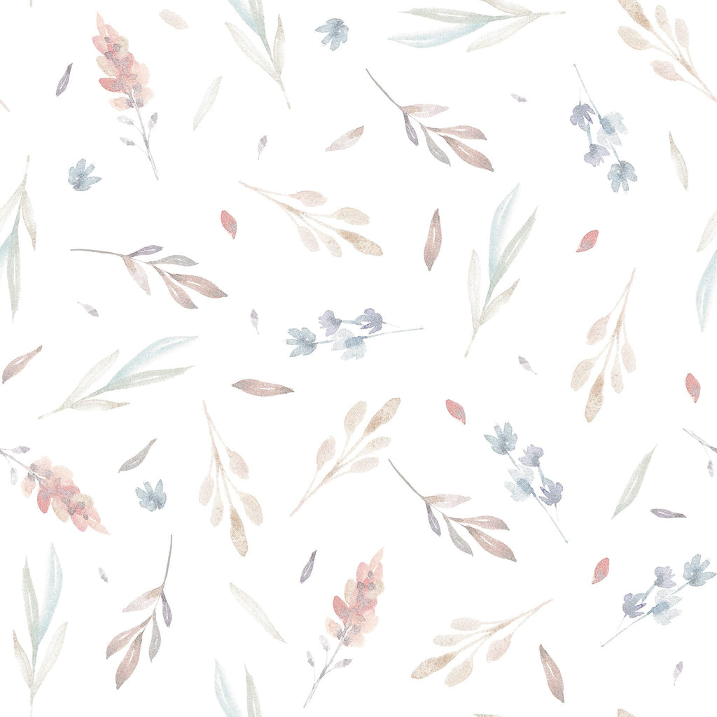 Floral Wallpaper Watercolor Flowers Peel and stick Wallpaper EazzyWalls Sample: 6''W x 9''H Smooth Vinyl 