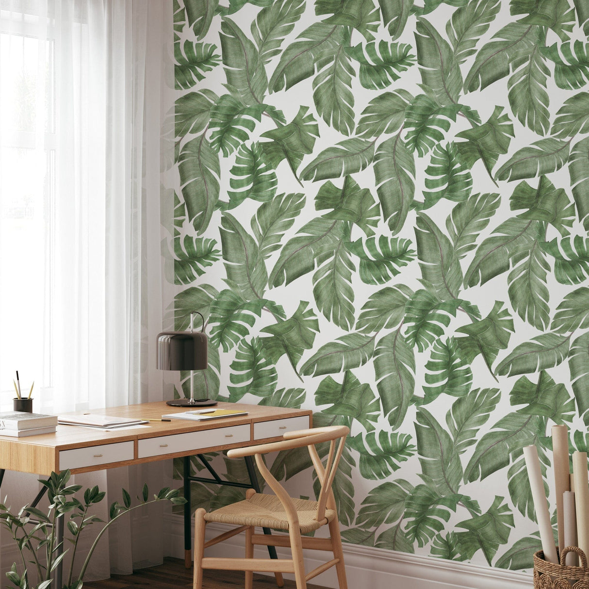 Large Print Tropical Wallpaper Removable Wallpaper EazzyWalls 