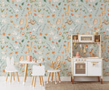 Nursery Animal Wall Art Peel and stick Wallpaper EazzyWalls 
