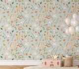 Nursery Animal Wall Art Peel and stick Wallpaper EazzyWalls 