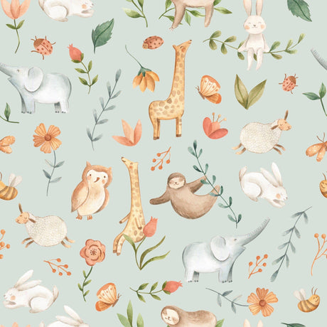 Nursery Animal Wall Art Peel and stick Wallpaper EazzyWalls Sample: 6''W x 9''H Smooth Vinyl 