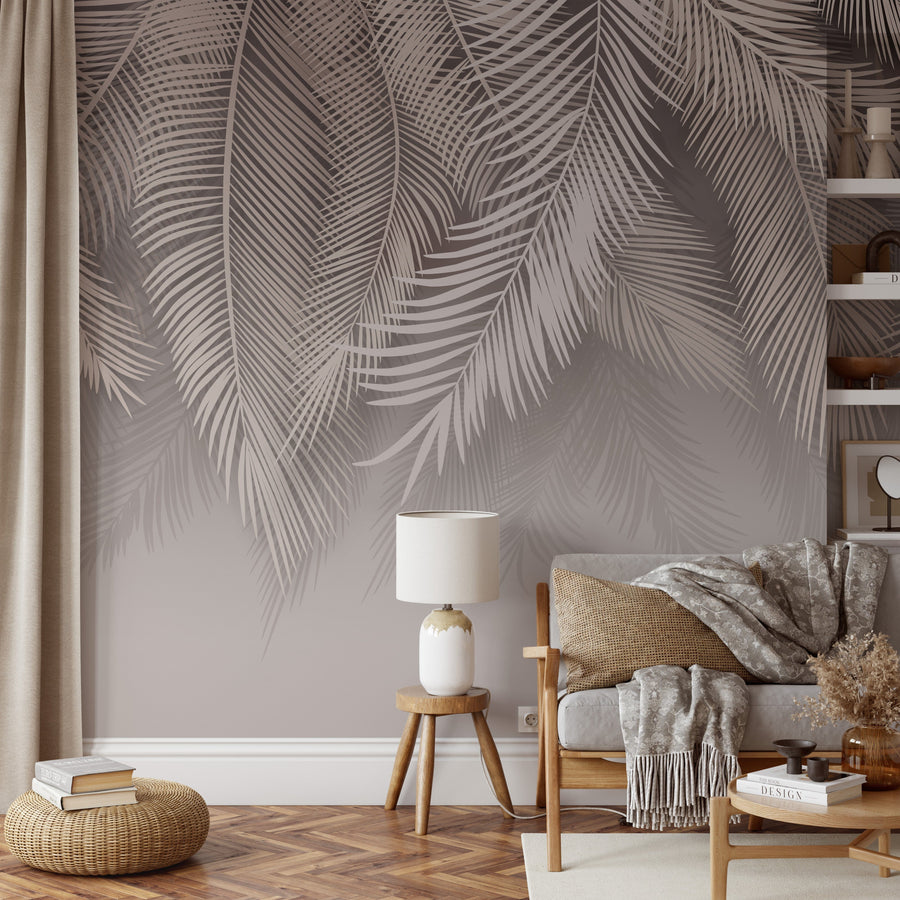 Tropical Palm Leaves Wallpaper Mural Removable Wallpaper EazzyWalls 