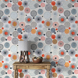 Abstract Art Doodle Circle Wallpaper Peel and stick Wallpaper EazzyWalls 