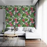 Monstera Floral Leaves Wallpaper Peel and stick Wallpaper EazzyWalls 