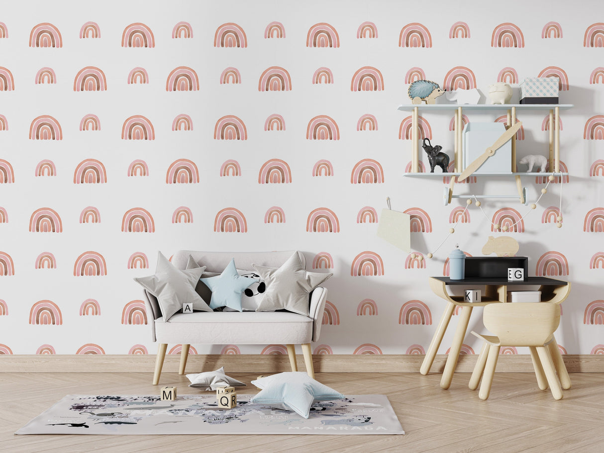 Rainbow Mural Wallpaper Removable Wallpaper EazzyWalls 