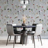 Colorful Leaves and Flowers Butterflies Wallpaper Removable Wallpaper EazzyWalls 