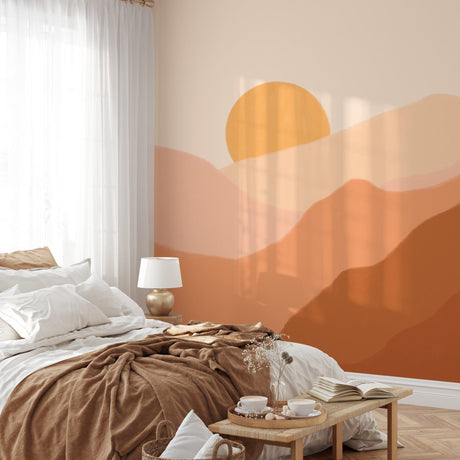 Boho Mountain Wallpaper Peel and stick Wallpaper EazzyWalls 