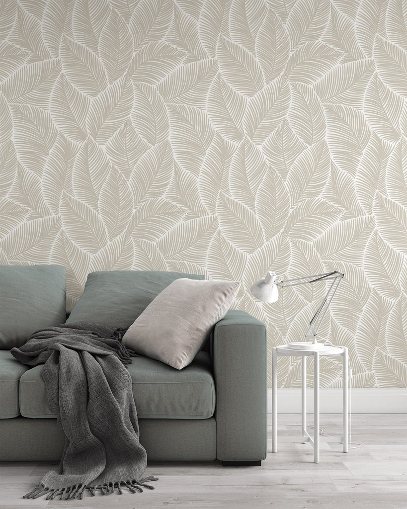 Tropical Palm Leaf Wallpaper Removable Wallpaper EazzyWalls 